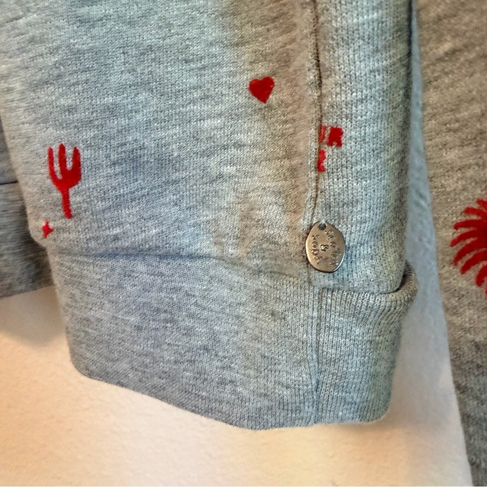 Scotch & Soda Maison Scotch Midnight Safari grey Sweatshirt, red print, szL, NWT - Picture 9 of 14
